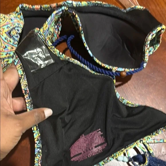 Victoria's Secret Paisley mosaic garden Bikini - Blue and Green set 34B Small - Picture 10 of 10